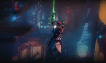 The battle in Destiny 2: Lightfall pits light against darkness in a cyberpunk setting