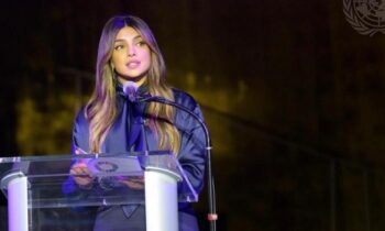Priyanka Chopra says at the United Nations General Assembly that “all is not well with our world”