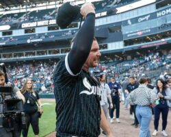 Chicago White Sox pitcher Liam Hendriks returns to the baseball after battling cancer