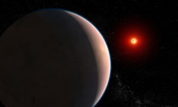 James Webb spots water fume in rough planet-shaping plate